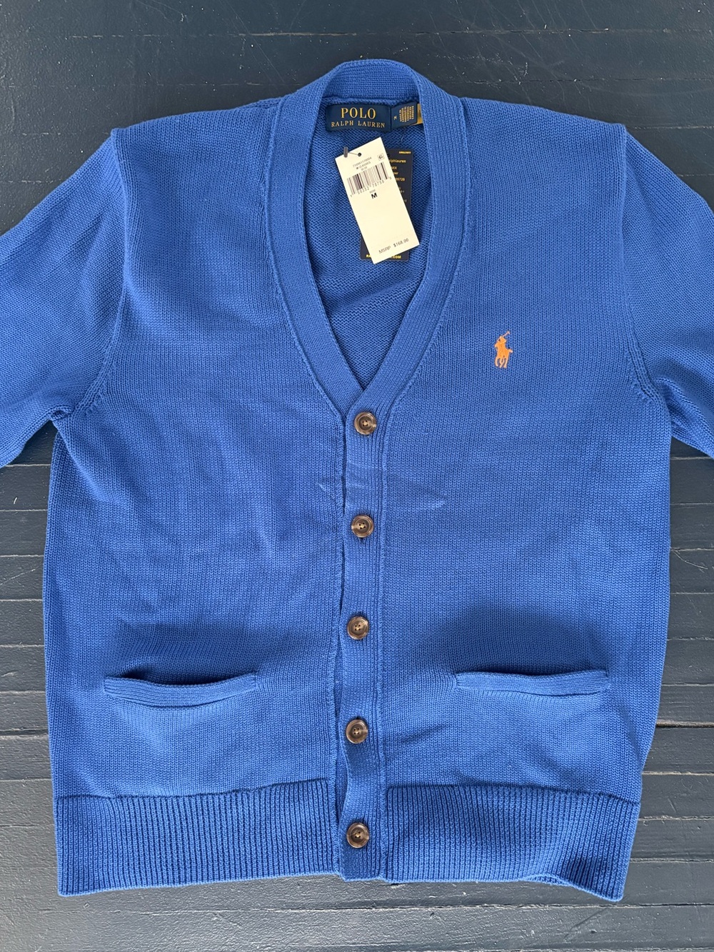 Polo Ralph Lauren blue cardigan sweater